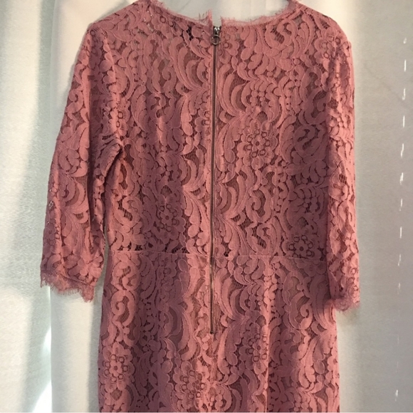 Beautiful Pink/Mauve Lace Dress - Picture 2 of 4